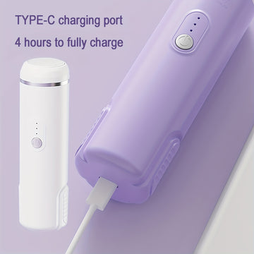 Eliminador de pies muertos, suave, recargable por USB, ajustable a 3 velocidades, eliminación de queratina, adecuado para el hogar, cuidado de uñas, mini manicura portátil.