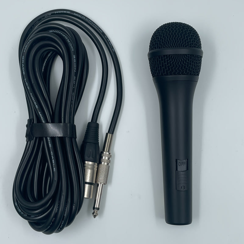 Micrófono Dinámico Unidireccional con Cable para Karaoke - Micrófono de Conexión Directa para Máquina de Karaoke, Amplificador y Altavoz - Para Cantar, Hablar en Público y Fiestas