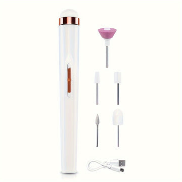 Kit de taladro eléctrico para uñas recargable por USB, máquina pulidora portátil, herramienta profesional multifuncional para manicura y pedicura