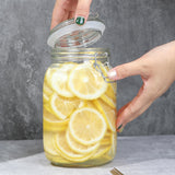 1 Jarrón de vidrio hermético con tapa, ideal para fermentación, conservación, encurtido y almacenamiento, con boca ancha, para el hogar y la cocina.