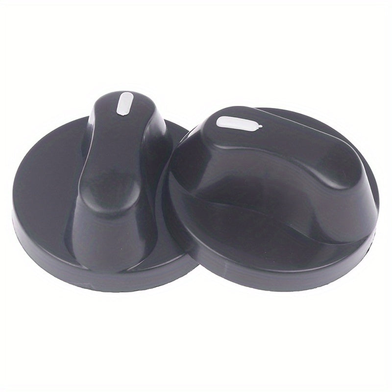 1 Par de Perillas de Encendido para Estufa de Gas - Reemplazo de Plástico de 8mm para Cocinas, Acabado Mate Negro, Perillas de Control de Quemador Duraderas y Fáciles de Instalar, Accesorios para Estufa de Gas | Perillas Modernas | Plástico Duradero