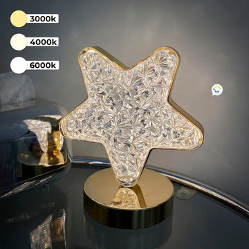 Lámpara Táctil Efecto Cristal Mesa De Noche Recargable LCL-1