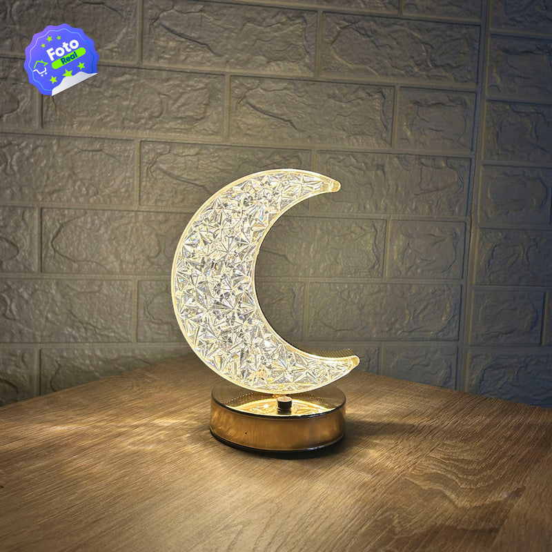 Lámpara Táctil Efecto Cristal Mesa De Noche Recargable LCL-1