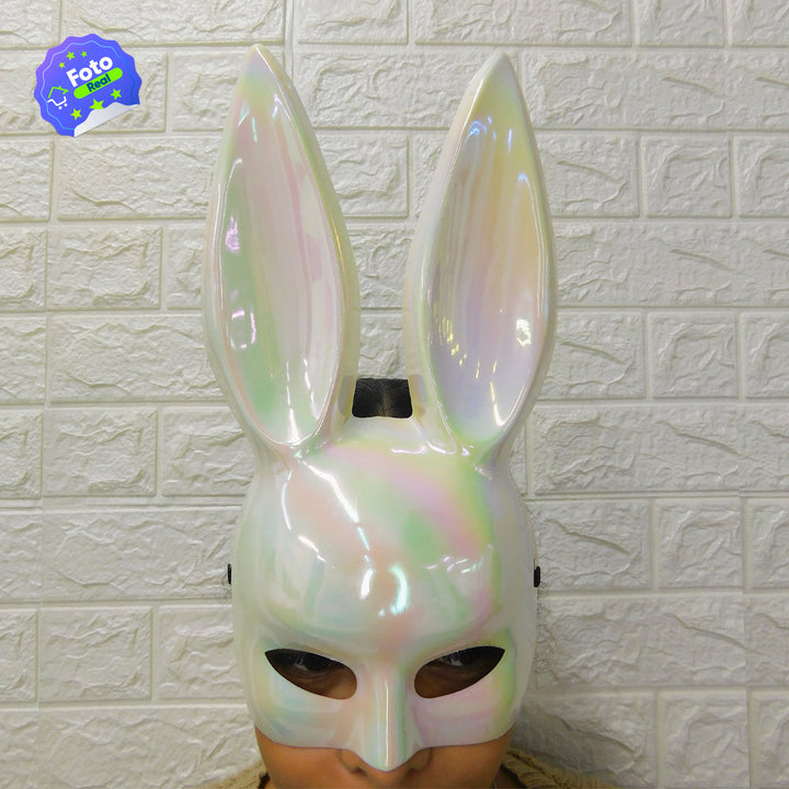 Máscara De Conejo Tornasol Sexy Media Cara Halloween Accesorio Disfraz 2909-108