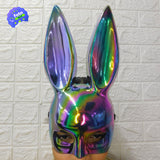 Máscara De Conejo Tornasol Sexy Media Cara Halloween Accesorio Disfraz 2909-108