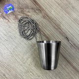 Collar Copa x2 Tequilera Shot Acero Inoxidable Fiesta 23 ml CSHT1