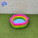 Piscina Inflable Redonda 3 Aros + Base Acolchada Infantil NP