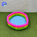 Piscina Inflable Redonda 3 Aros + Base Acolchada Infantil NP