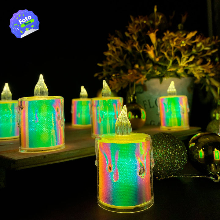 Velas LED X24 Tornasol Decoración Hogar 🕯️ CVEL2-3
