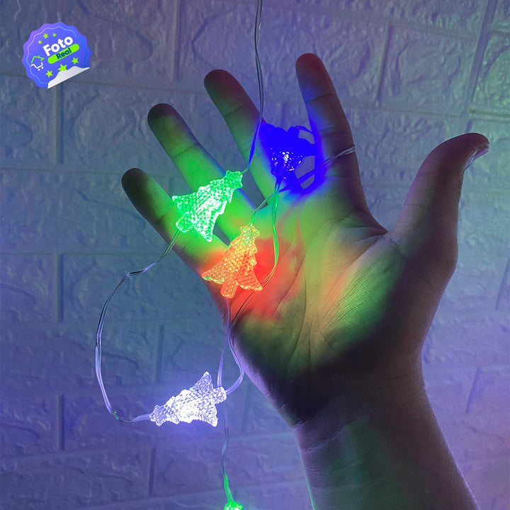 Cortina De Arboles Navideños 2.8 M 120 LEDS Navidad Multicolor 1817