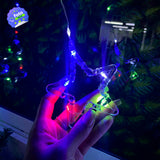 Cortina Intercalada de Arboles y Estrellas 3 M 130 LEDS Decoración Navidad 173