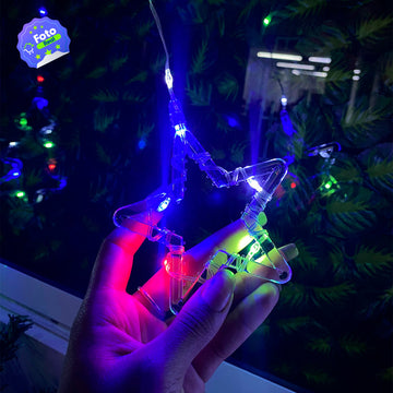 Cortina Intercalada de Arboles y Estrellas 3 M 130 LEDS Decoración Navidad 173