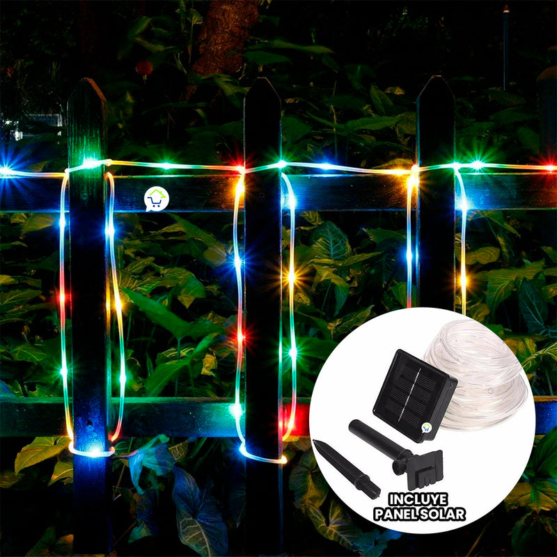 Manguera Led Solar 20 m Exteriores Decoración Jardín 400 LED TV56