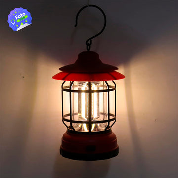 Lámpara Led Camping Vintage Recargable Portátil K-20