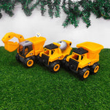 Set X3 Construcción Excavadora Volqueta Mezcladora Juguetes Niños STPF11