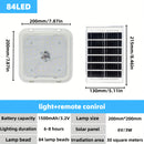 Luz LED de techo solar, 40-84 LED cuadrada con control remoto inteligente, iluminación general para interiores, regulable, fácil de instalar, ideal para cocina, dormitorio u oficina