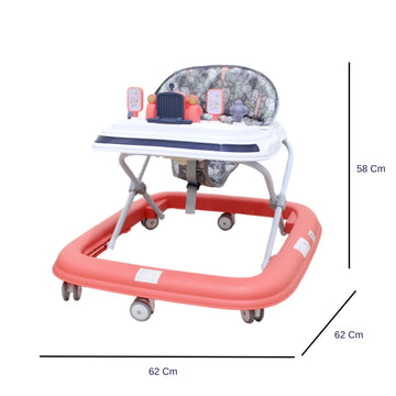 CAMINADOR PARA BEBÉ CON DISEÑO DE AUTO Y ASIENTO ACOLCHADO SALMÓN Y-W838 MUNBE