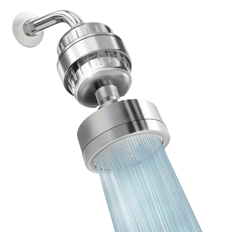 Cabezal de Ducha Filtro de 20 Etapas con Efecto SPA - Acero Inoxidable, Montado en la Pared, Configuración de Masaje para una Piel Saludable y Cabello Hidratado - Regalo Perfecto para Navidad/Halloween