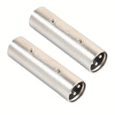 Adaptador Macho a Macho XLR de 1/2 piezas, Adaptadores de Conector Macho a Macho XLR de 3 Pines y Hembra a Hembra, Plateados