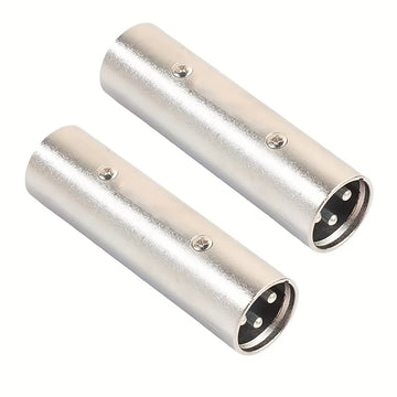 Adaptador Macho a Macho XLR de 1/2 piezas, Adaptadores de Conector Macho a Macho XLR de 3 Pines y Hembra a Hembra, Plateados