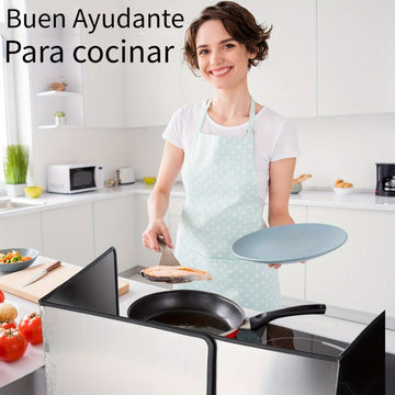 1 protector contra salpicaduras de cocina, protector contra salpicaduras, protector contra salpicaduras de cocina, protector contra salpicaduras antiadherente, protector contra salpicaduras de metal, protectores térmicos para estufas, aparatos de cocina