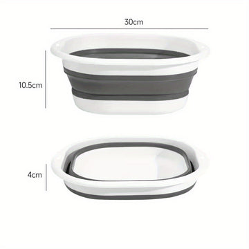 1 pieza, lavabo portátil plegable, lavabo de plástico grueso duradero para manos y pies, diseño de almacenamiento expansible, no necesita electricidad, ideal para el hogar, dormitorio, uso al aire libre, artículos esenciales del hogar, lavabo de lavadora