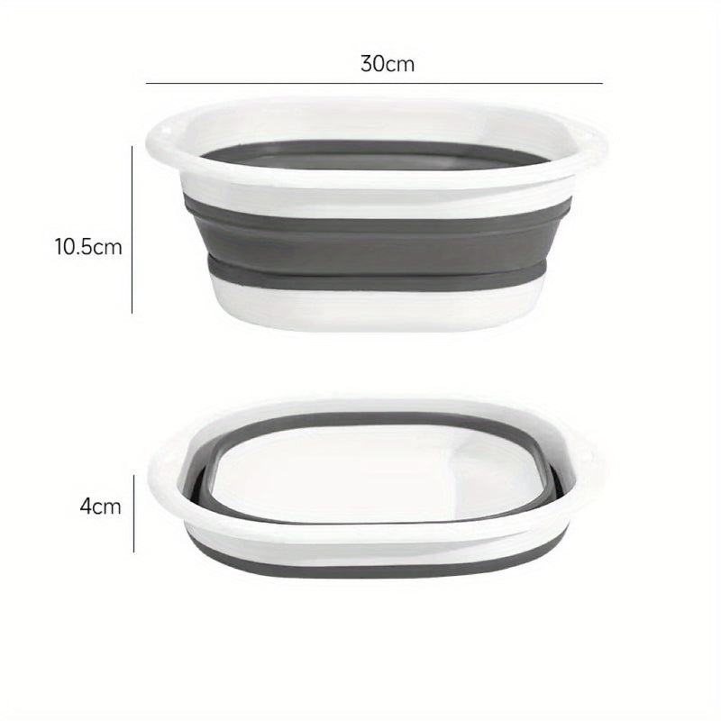 1 pieza, lavabo portátil plegable, lavabo de plástico grueso duradero para manos y pies, diseño de almacenamiento expansible, no necesita electricidad, ideal para el hogar, dormitorio, uso al aire libre, artículos esenciales del hogar, lavabo de lavadora