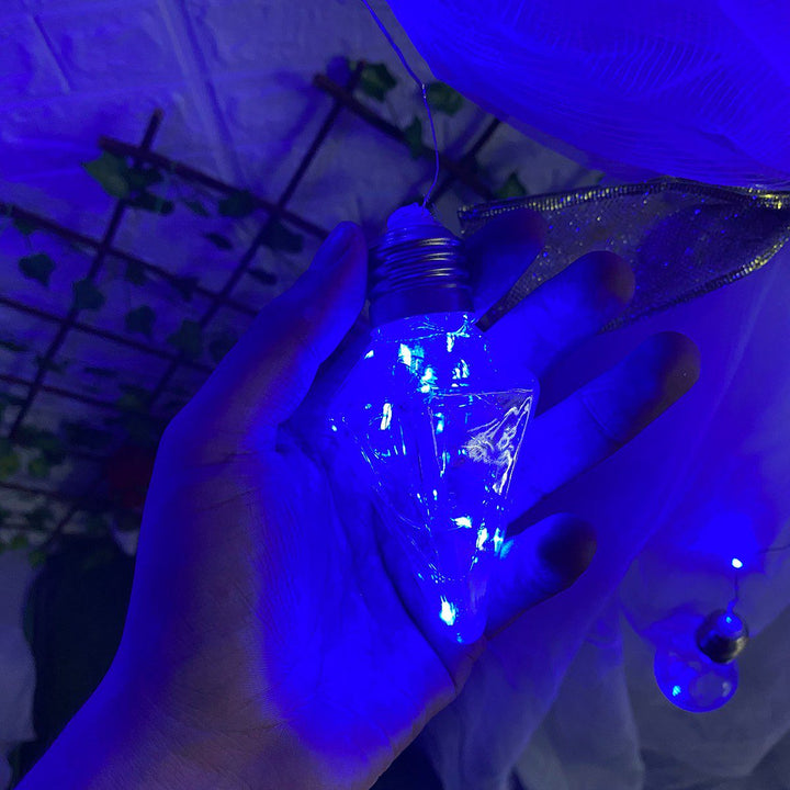 Extensión Micro LED Cortina 3X1m 168 Bombillos Diamantes Azul 1608V