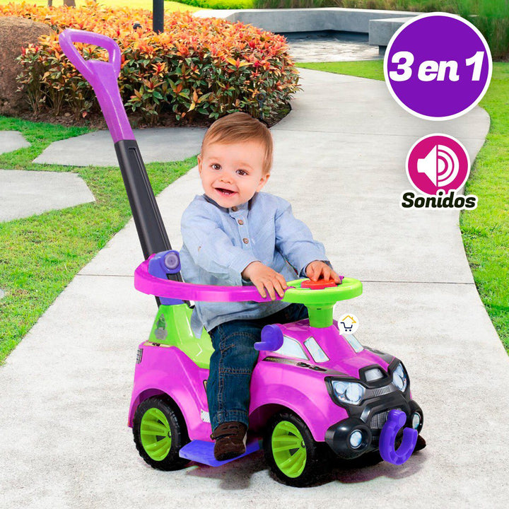 Vehículo Montable 3 En 1 Carro Paseador Juguete Infantil PF955