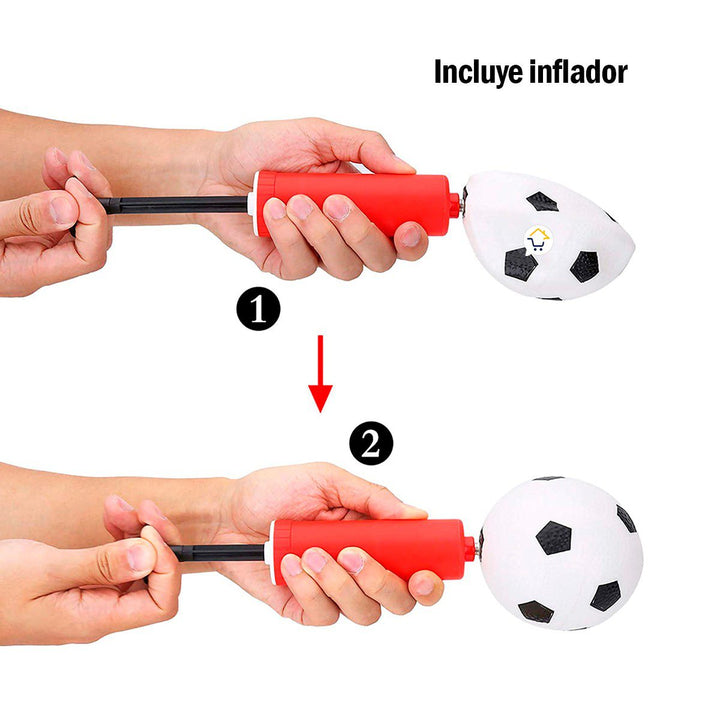 Cancha Fútbol Niños Armable Mini Arco Balón Inflador DQ12