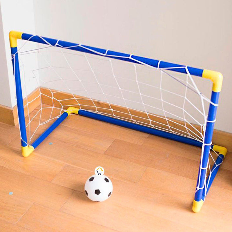 Cancha Fútbol Niños Armable Mini Arco Balón Inflador DQ12