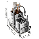 Soporte para vajilla de acero inoxidable 304, escurridor de cocina con base desmontable, organizador de cubiertos, cuchillos, tenedores y palillos, último producto del año 2025