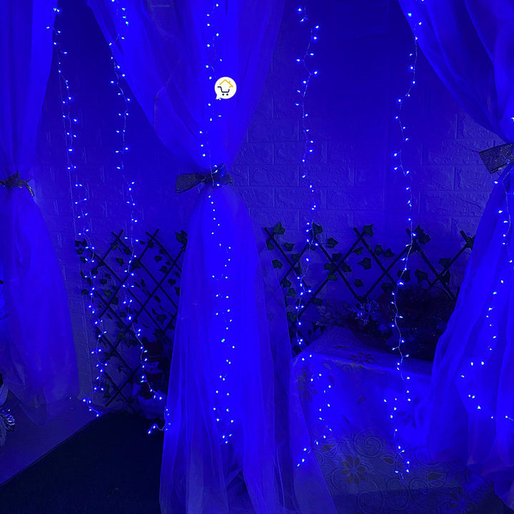 Cortina Micro Led Ramal 3x1,8 m 720 LED Decoración Navidad Azul 1587