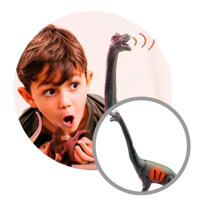 Figura Dinosaurio Braquiosaurio Grande Sonidos Detalles Pintura K7472003A