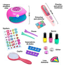 Kit 2 en 1 Set de uñas Lámpara Spa + Plancha Mágica Pinta Cabello Niñas MBK377