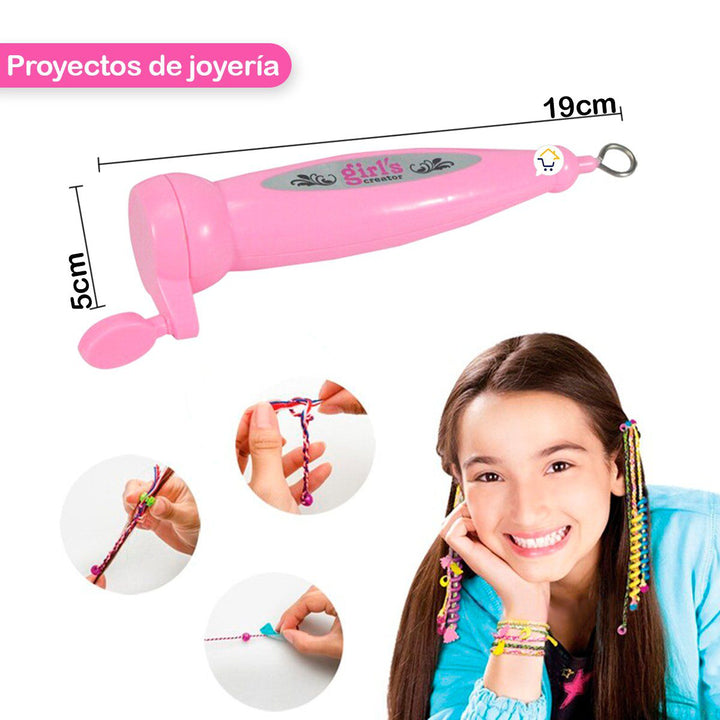 Set Peinados 2 En 1 Manillas Accesorios Cabello Juguete Infantil MBK207A