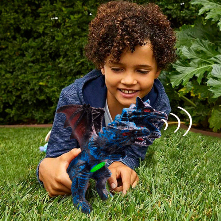 Figura Dinosaurio Tres Cabezas Grande Sonidos Detalles Pintura K7472001B