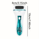 Exfoliador eléctrico de pies recargable por USB con cabezas de lijado reemplazables - Alimentado por USB, pantalla LCD, mango ergonómico para eliminar la luz muerta y pulir, uso cómodo, blanco, exfoliación de pies, herramienta de belleza, diseño elegante