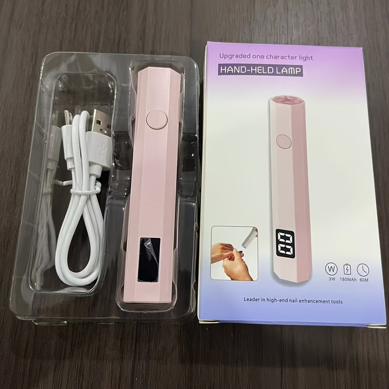 1pc Lámpara de Uñas con Pantalla Digital y Temporizador de Dos Velocidades - Secador de Uñas USB, Portátil para Secado Rápido, Ideal para Salón en Casa, Regalo Perfecto para Artistas de Manicura y Pedicura, Suministros de Diseño de Uñas, Diseño Compacto,