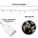 Extensión Luz LED Lineal 100 Luces 6 M. Navidad Blanca 1421