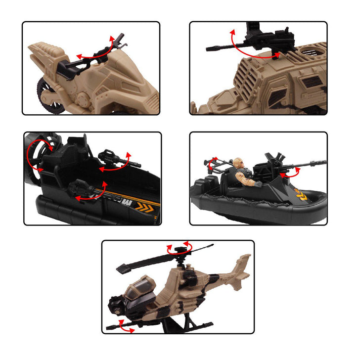 Set Vehículos Militares X5 Juguete Niños HW-M223-8