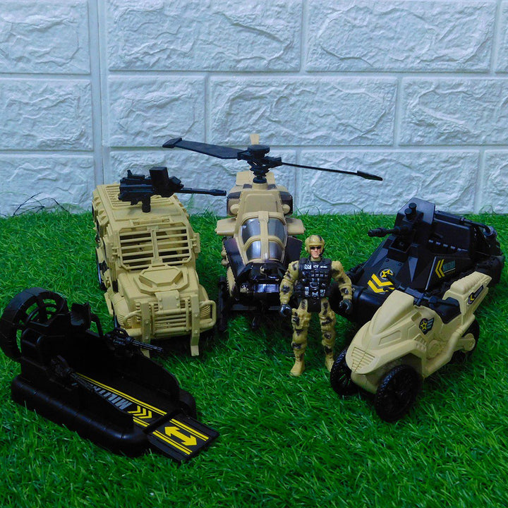 Set Vehículos Militares X5 Juguete Niños HW-M223-8
