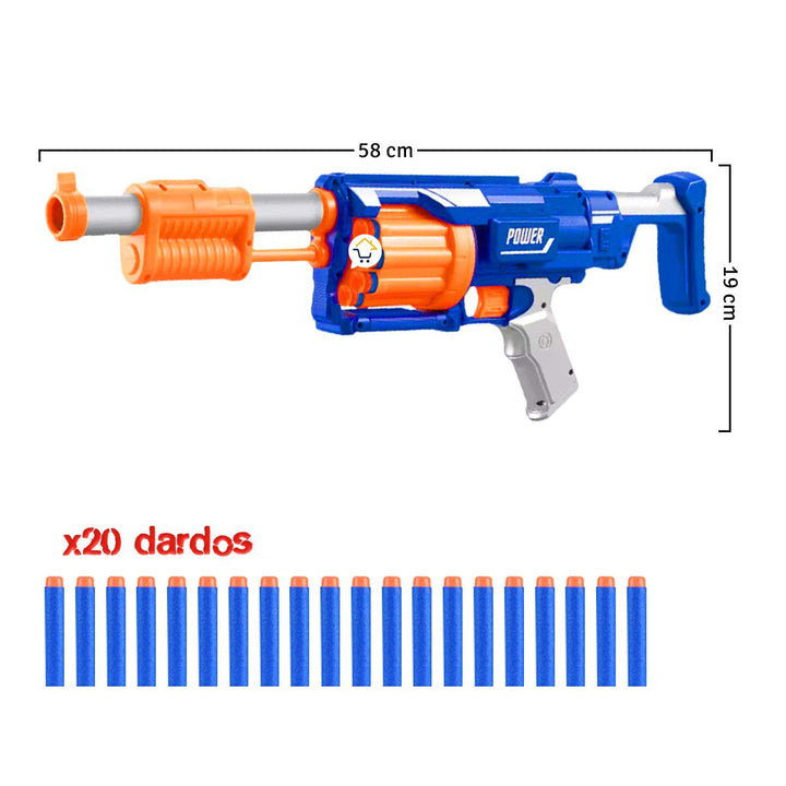 Metralleta de Dardos Semiautomática Juguete Lanza Dardos Espuma 9934
