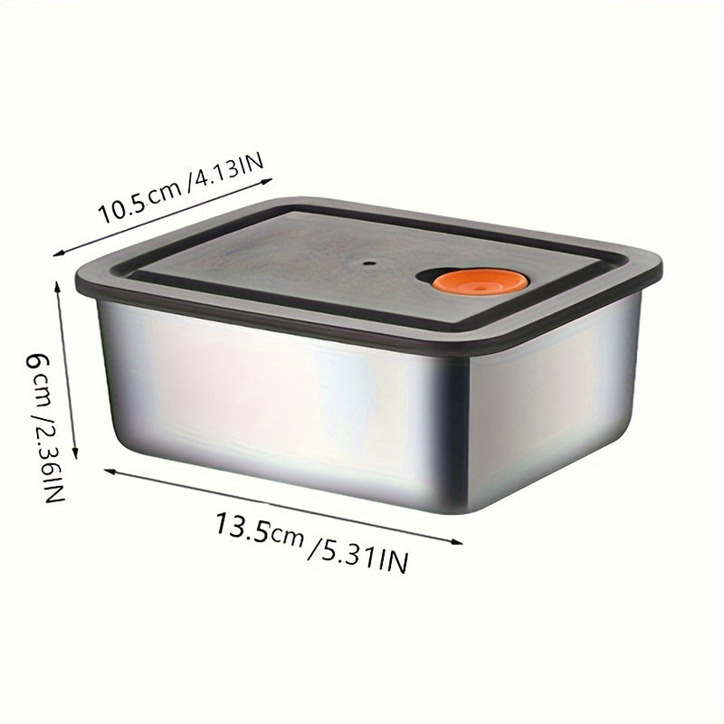 5pcs o 10pcs Cajas Bento de Acero Inoxidable con Tapas - Contenedores de Almacenamiento de Alimentos Profundos y a Prueba de Fugas para la Escuela, Oficina, Camping y Picnics - Apto para Horno, Forma Cuadrada, Lavado a Mano Recomendado