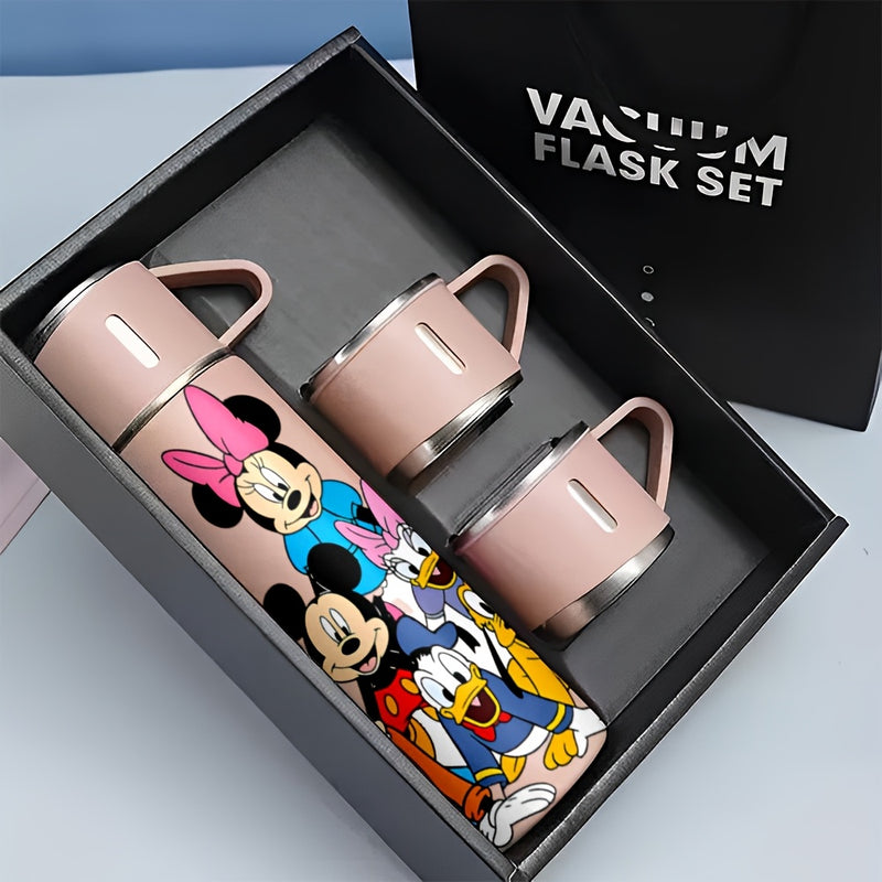 Juego de Taza Térmica de 17oz con Diseño de Mickey Mouse y Minnie Mouse de Disney, Botella Aislada al Vacío de Acero Inoxidable para Café Caliente y Frío, Termo para Agua Suministros Escolares Regreso a Clases LHB03191