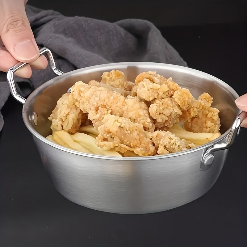 1PC Cuenco De Aperitivos De Acero Inoxidable 304, Cuenco De Sopa De Fideos Japoneses, Cuencos De Ramen, Cuenco De Servicio Coreano Con Asa, Para Cocinar, Hornear, Preparar Ensaladas, Sopa De Pho, Cereales, Para El Hogar, Cocina, Restaurante, Accesorios D