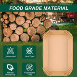 Forro Rectangular Duradero para Freidora de Aire con Diseño de Crestas - Papel Parchment No Blanqueado y No Tóxico para Fritura, Horneado y Parrilla sin Aceite - Compatible con Air Fryers, Horno y Parrillas - Ideal para Pollo, Papas Fritas y Alitas