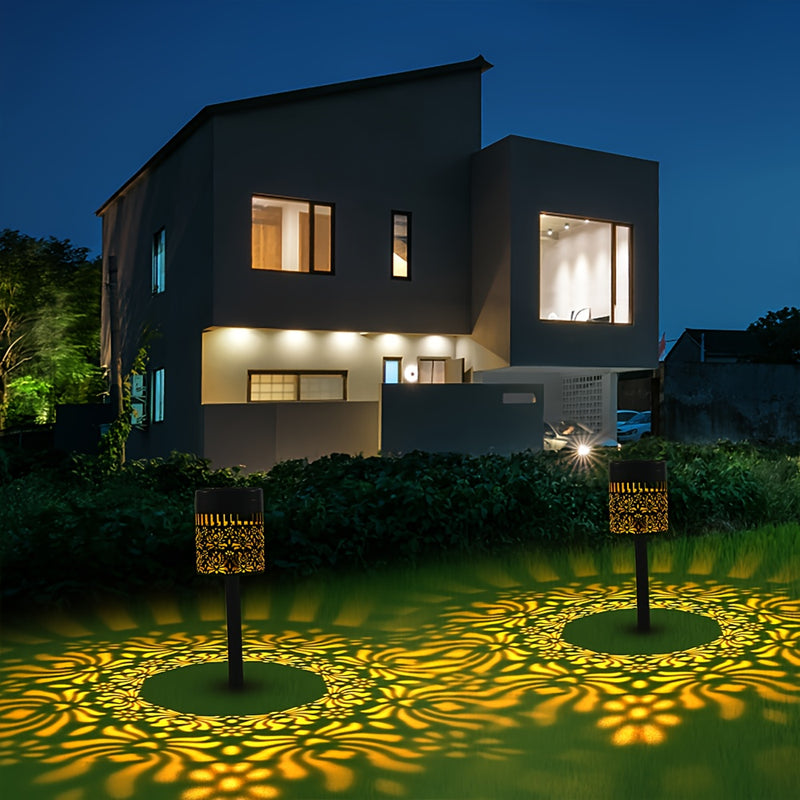 2/4pcs Luces Solares para Caminos/Pasillos, Luces Decorativas de Jardín Solar para Exteriores, Iluminación Paisajística para Patios, Jardines y Senderos en Patio o Césped