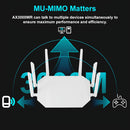 Roteador AX3000 WiFi 6 de YLEEGS, con Gigabit Ethernet, doble banda 5G/2.4G, amplia cobertura, conexión ininterrumpida, sin bloqueos, fácil visualización para juegos, oficina y entretenimiento, enchufe de EE. UU., 110V/220V, sin batería, antena incluida,