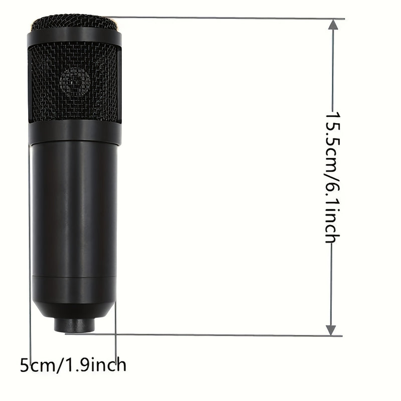 Kit de equipo para podcast, incluye micrófono BM800 y tarjeta de sonido V8, convertidor de voz, interfaz de audio, ideal para grabar, cantar, streaming y videojuegos